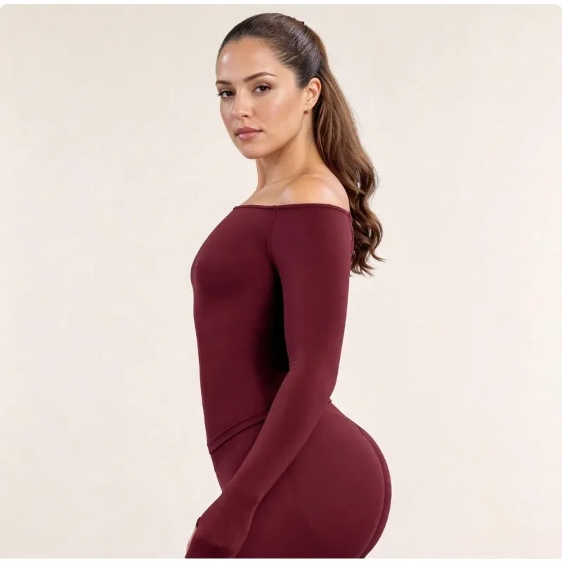 Womens Off Shoulder Long Sleev - огляд і ціна Yoga Of Fitness