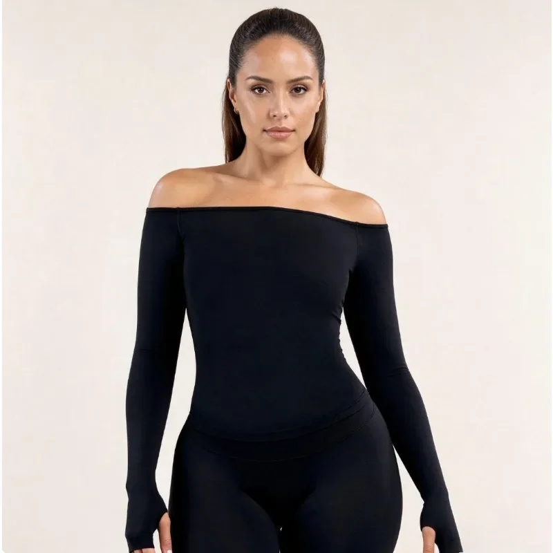 Womens Off Shoulder Long Sleev - огляд і ціна Yoga Of Fitness